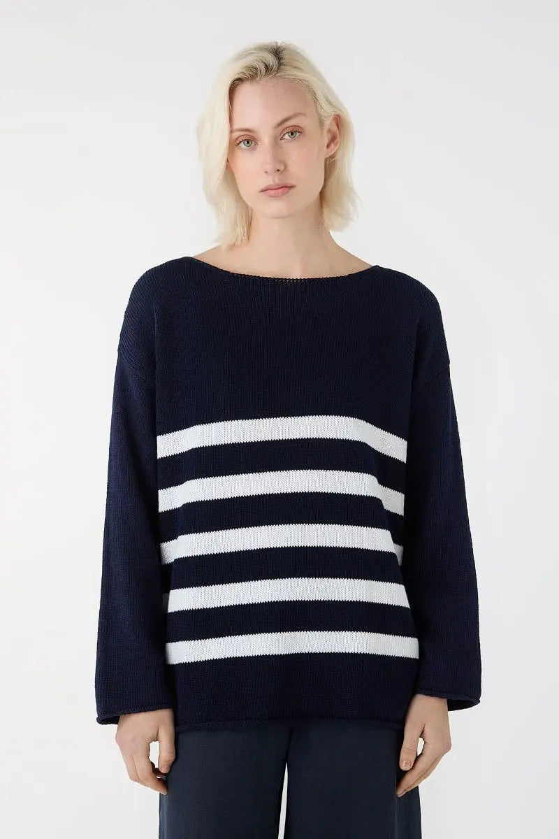 Teasel Cotton Striped Jumper Bamford
