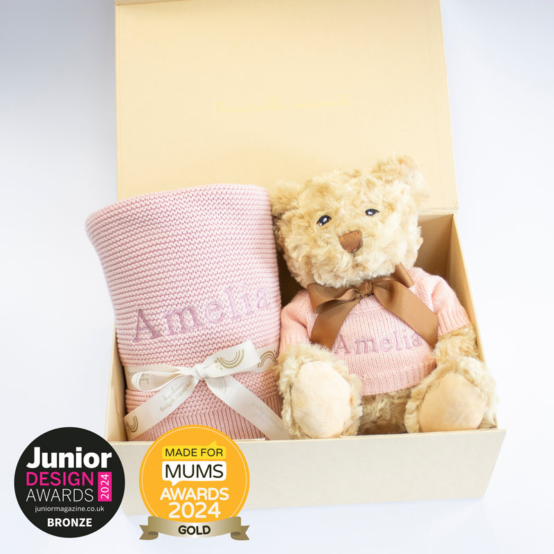 NEW BABY BLANKET AND TEDDY The Baby Gifting Company