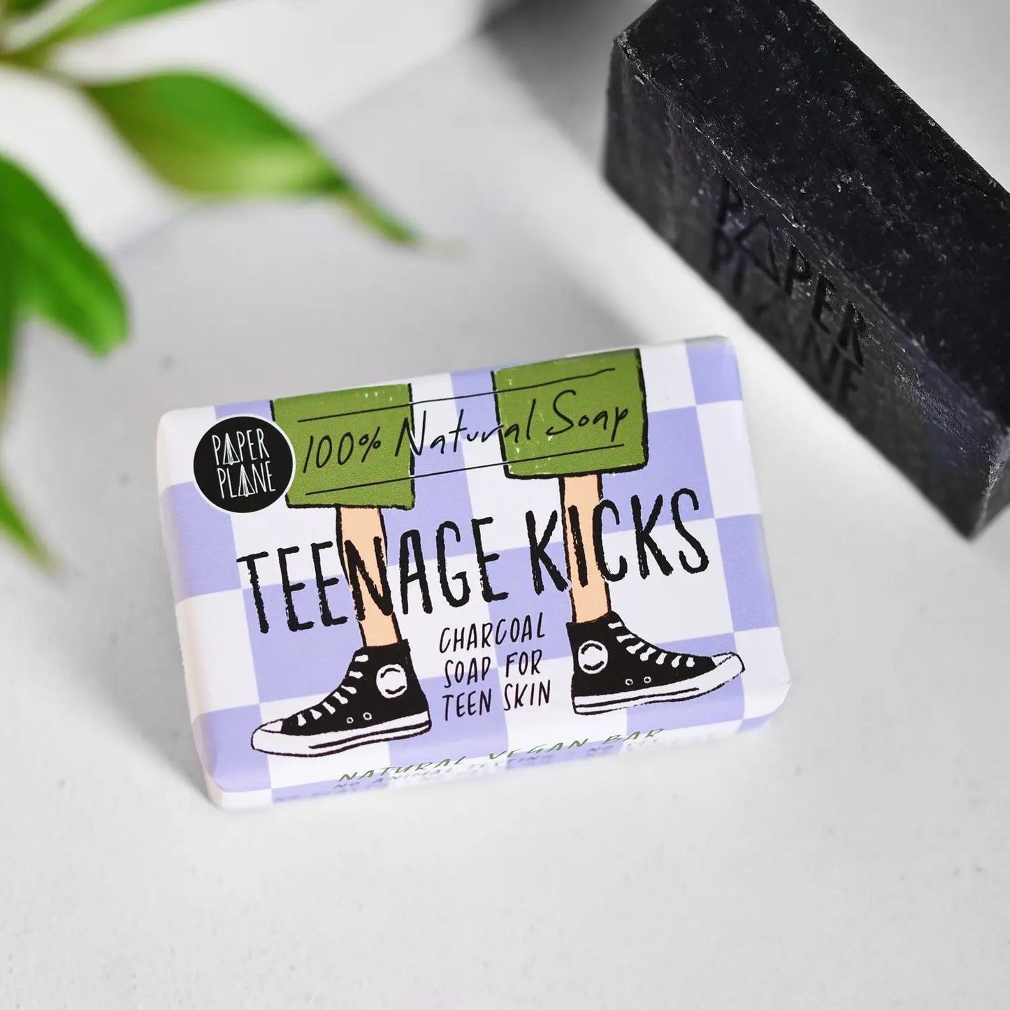 Teenage Kicks Natural Vegan Soap Bar for Teenagers Paper Plane
