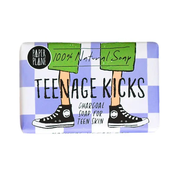 Teenage Kicks Natural Vegan Soap Bar for Teenagers Paper Plane