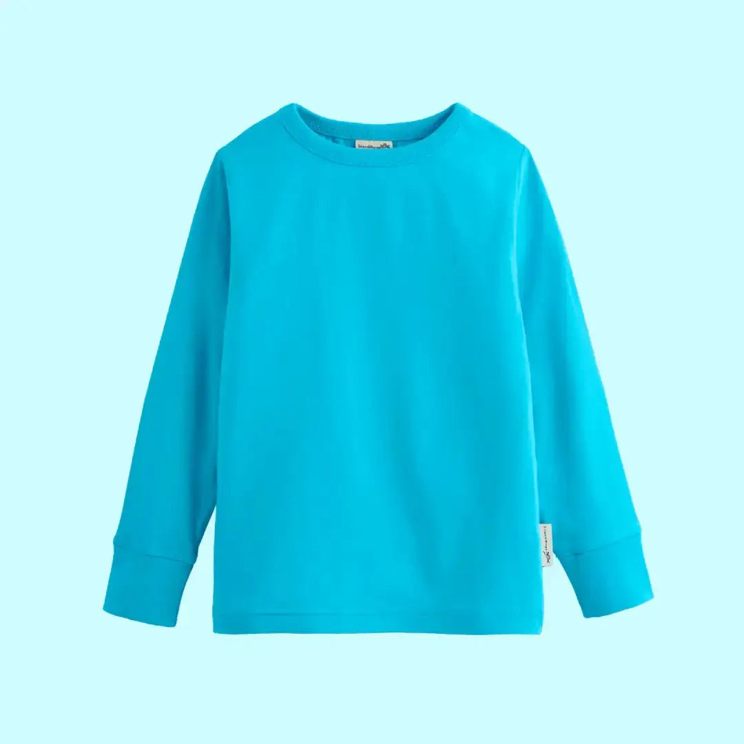 Tempting Turquoise Kids Organic Long Sleeve Top ScandiBugs