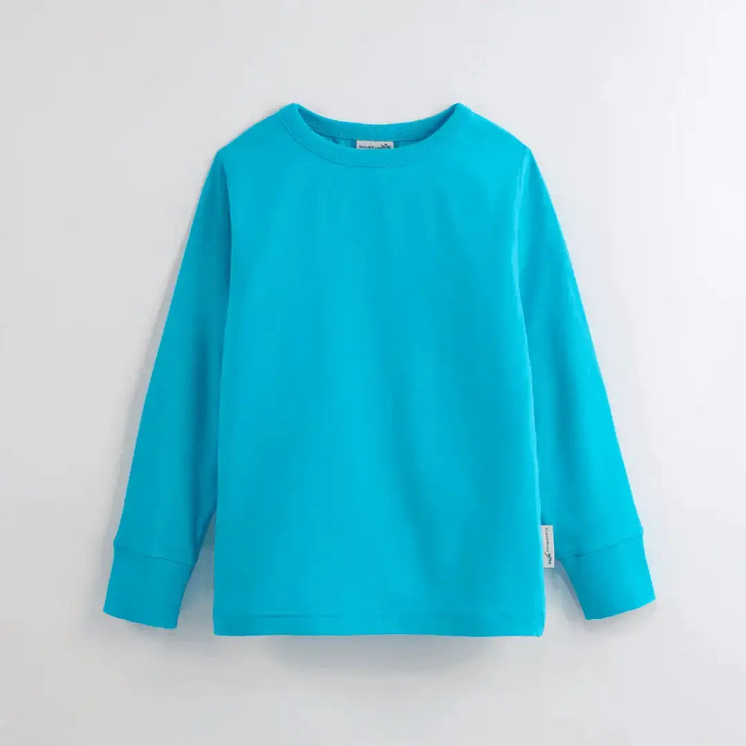 Tempting Turquoise Kids Organic Long Sleeve Top ScandiBugs