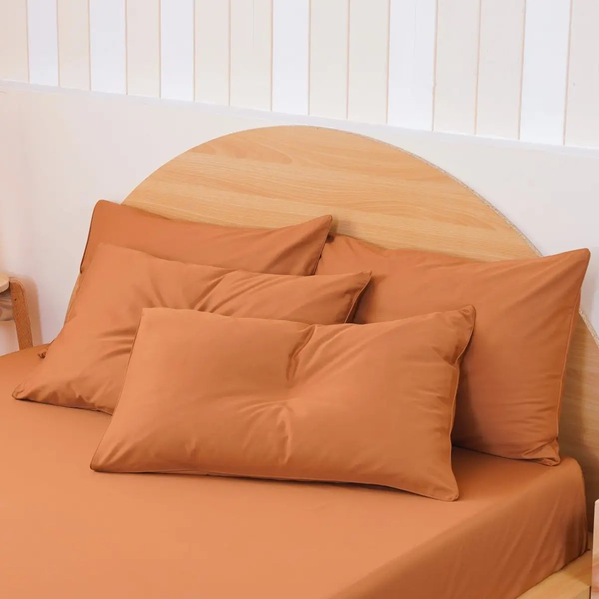 Terracotta Orange Ackly Bamboo Bedding SHEET STORY