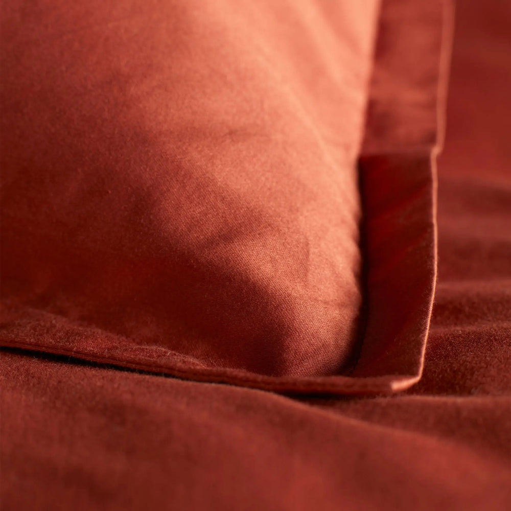 Terracotta Super Soft 100% Cotton Oxford Pillowcase The Secret Linen Store