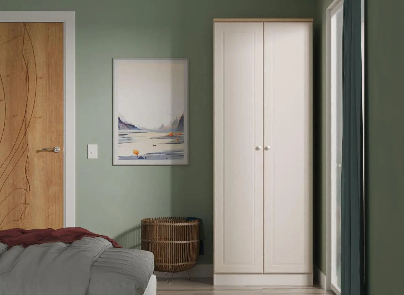 Texas 2-Door Wardrobe - Cream Dreams