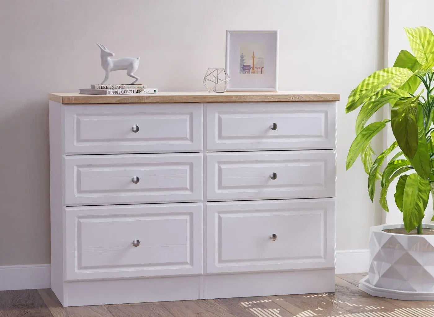 Texas 6-Drawer Chest - White Dreams