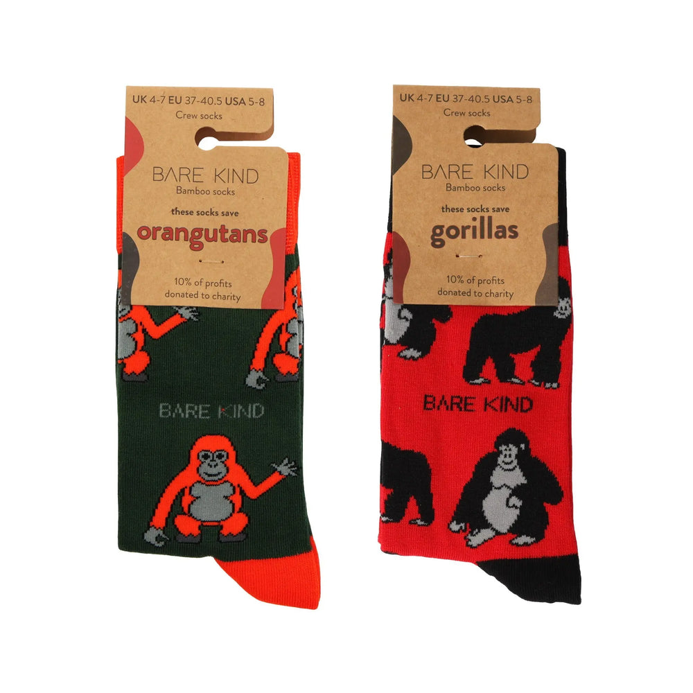 The Ape 2 Pack Bamboo Sock Set Bare Kind