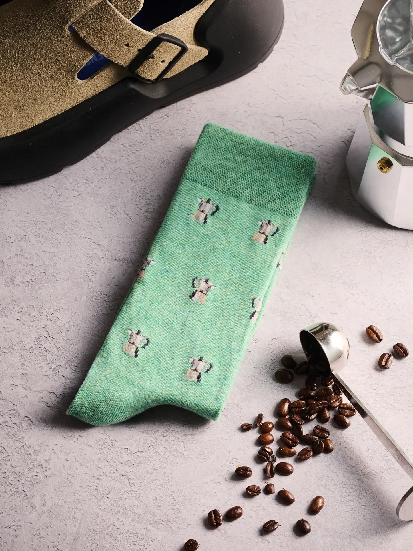 The Barista Green Socks The London Sock Exchange