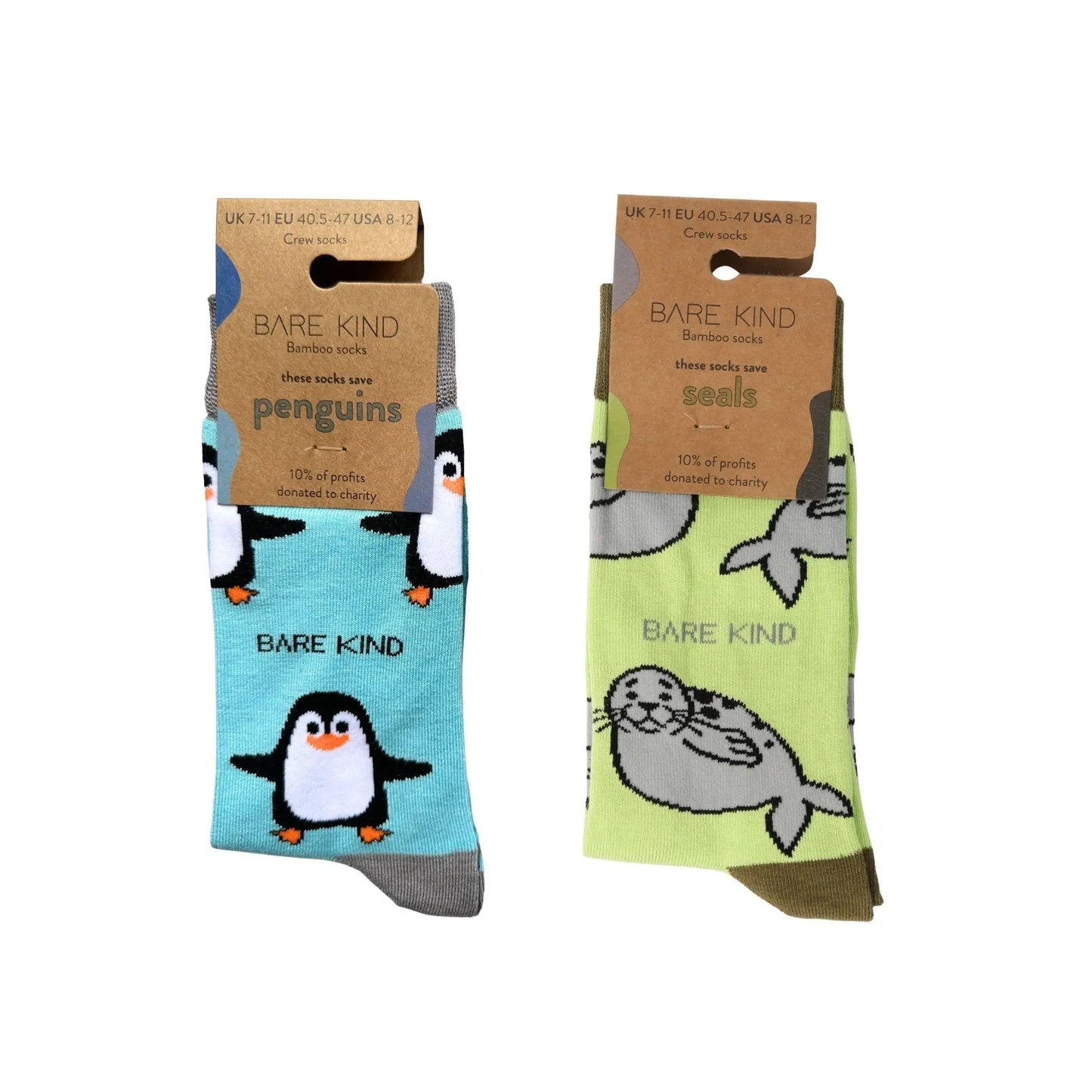 The Belly Sliding Bamboo Socks Duo Bare Kind