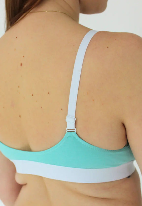 The Bralette, Turquoise Pantee
