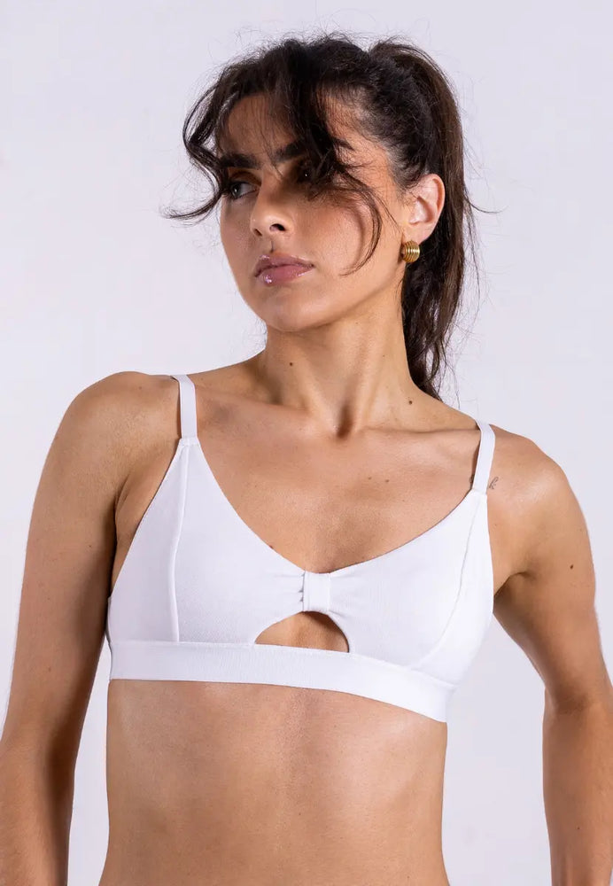 The Bralette, White Pantee