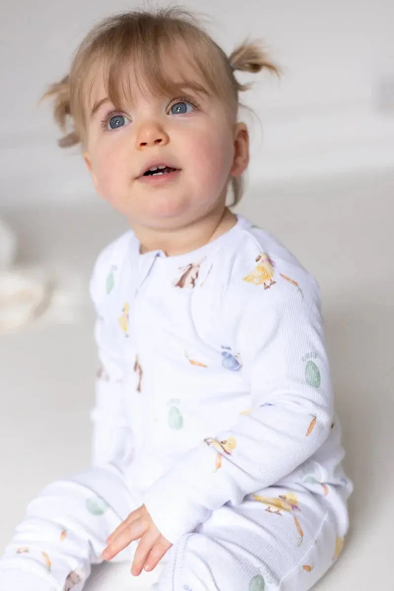 The COZY Hop Sleepsuit Ribbed Cotton Zip One Piece Cozy Crew Club
