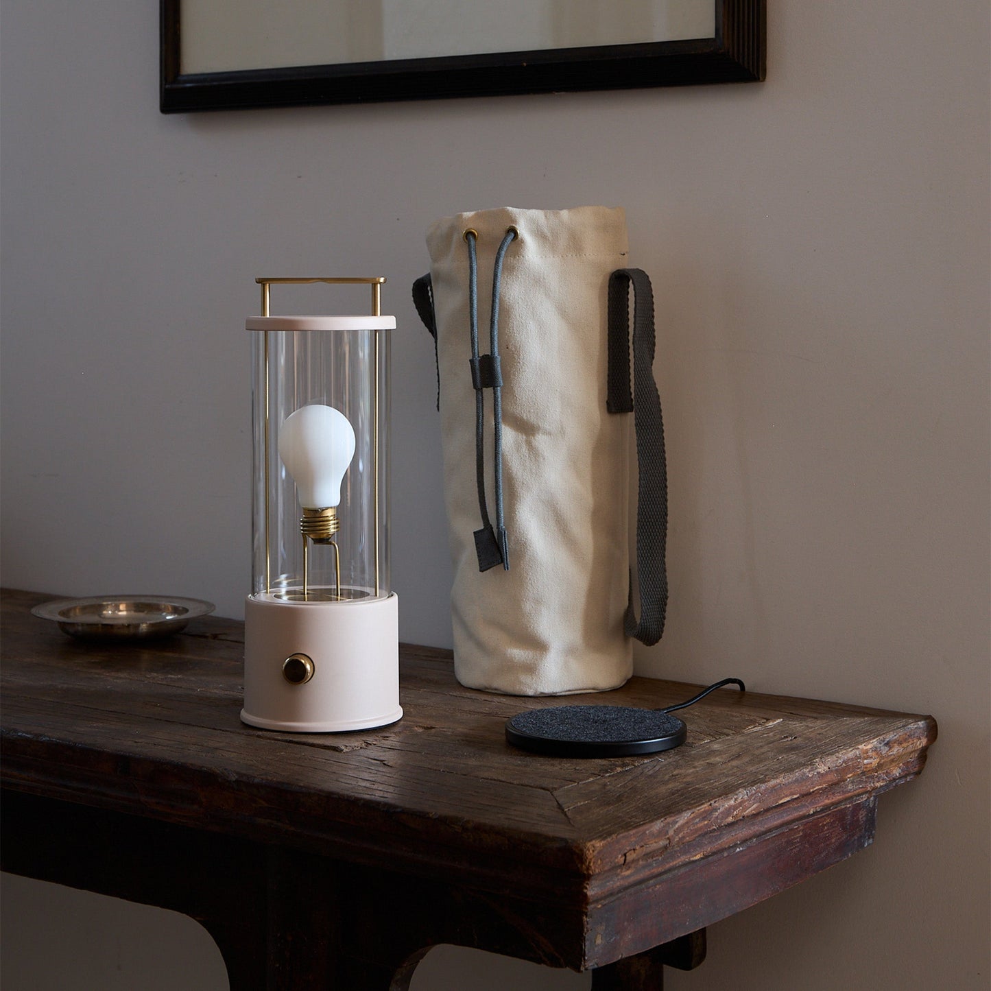 The Muse Portable Lamp in Setting Plaster Pink Bundle Tala