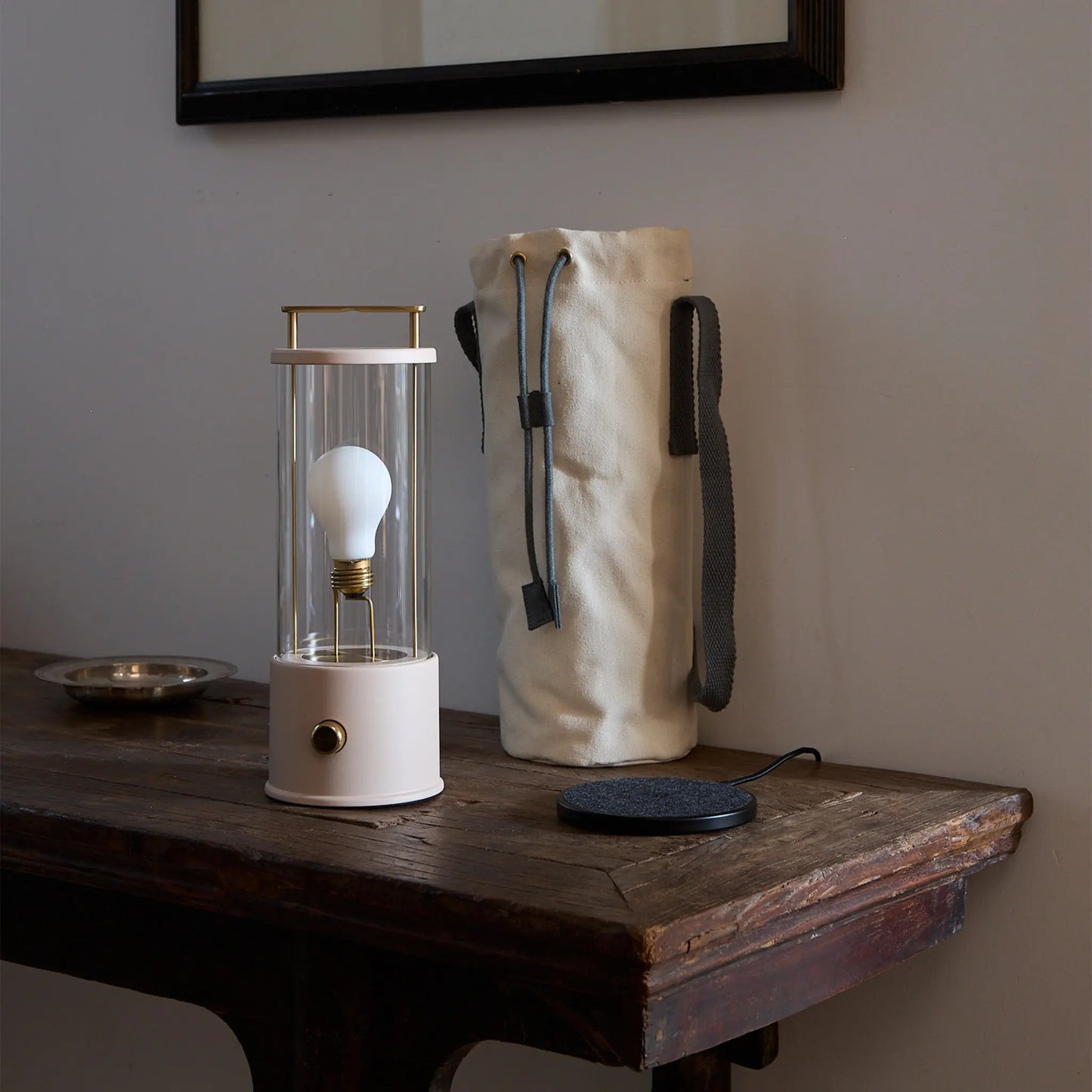 The Muse Portable Lamp in Setting Plaster Pink Bundle Tala