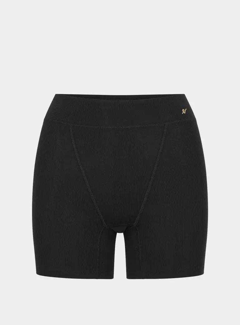 The Organic Cotton Boyfriend Boxer 2 Pack - Black & White Nudea