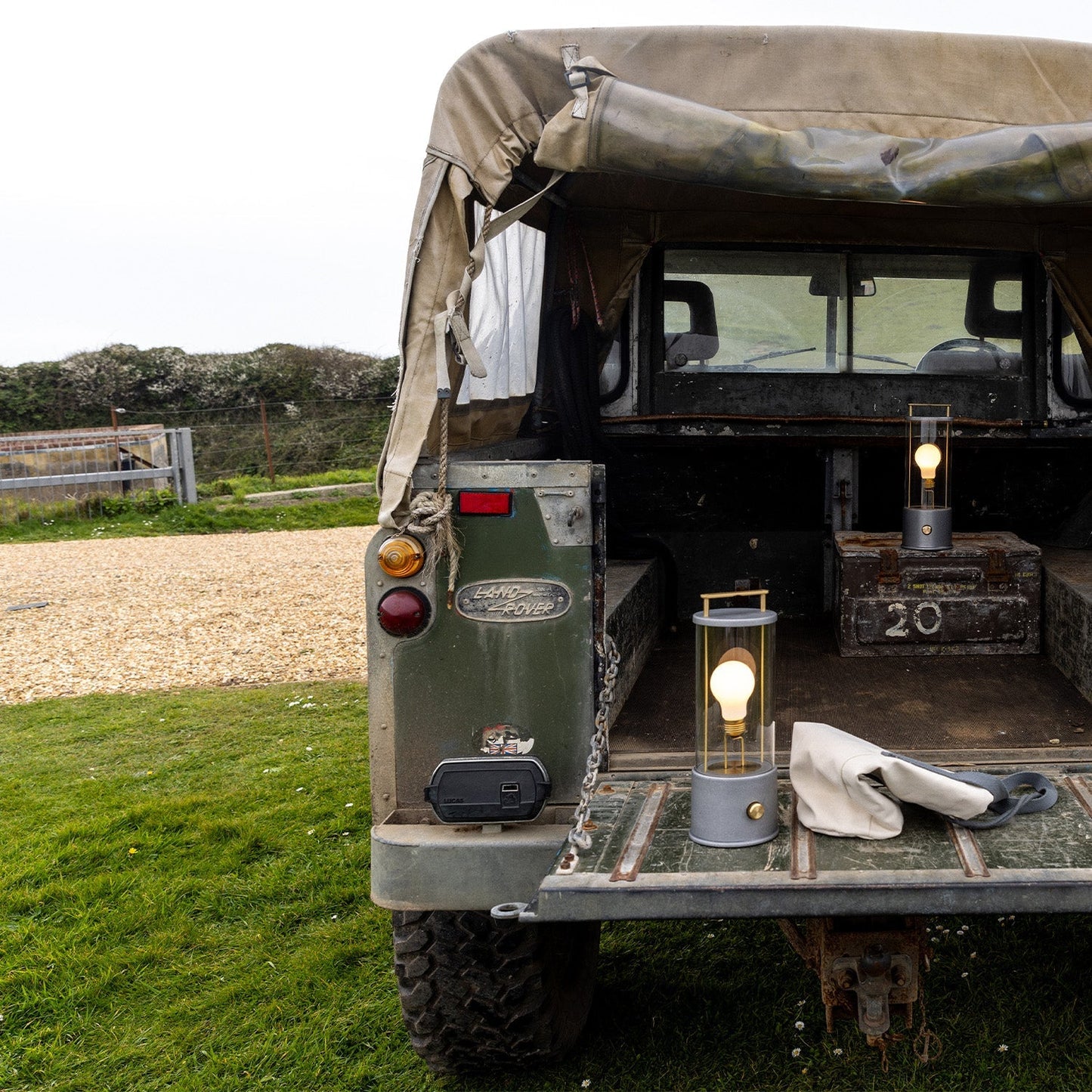 The Rugged Muse Portable Lamp in Raw Aluminium - Set of 2 Tala