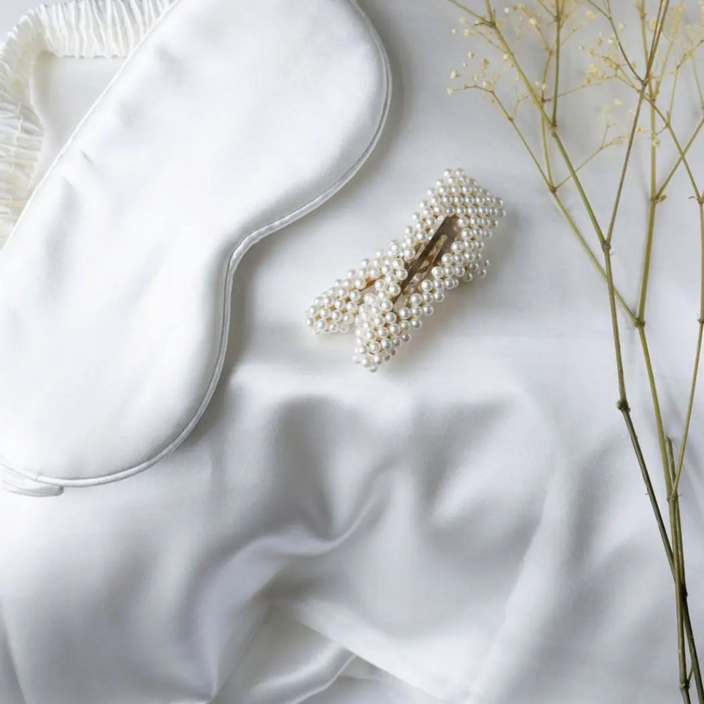 The Silk Sleep Set - Pearl White Liv Lindley Silk Studio
