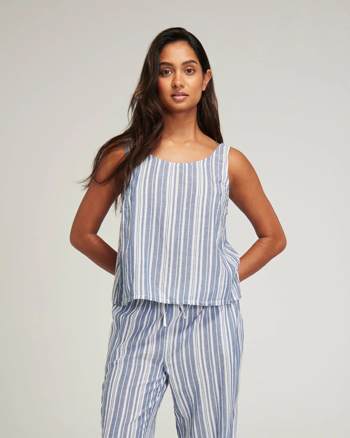 The Tank - French Navy Stripe Nudea