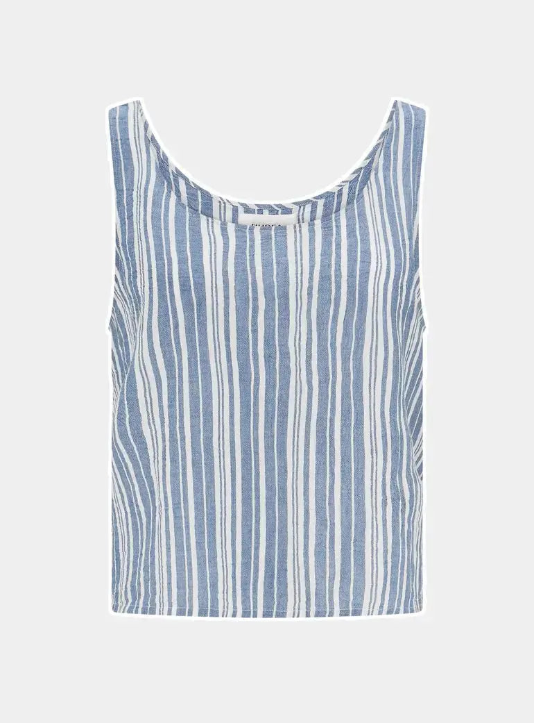 The Tank - French Navy Stripe Nudea