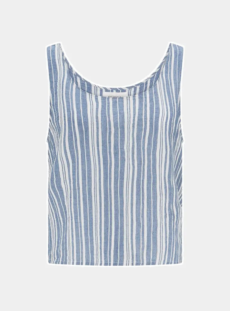 The Tank - French Navy Stripe Nudea
