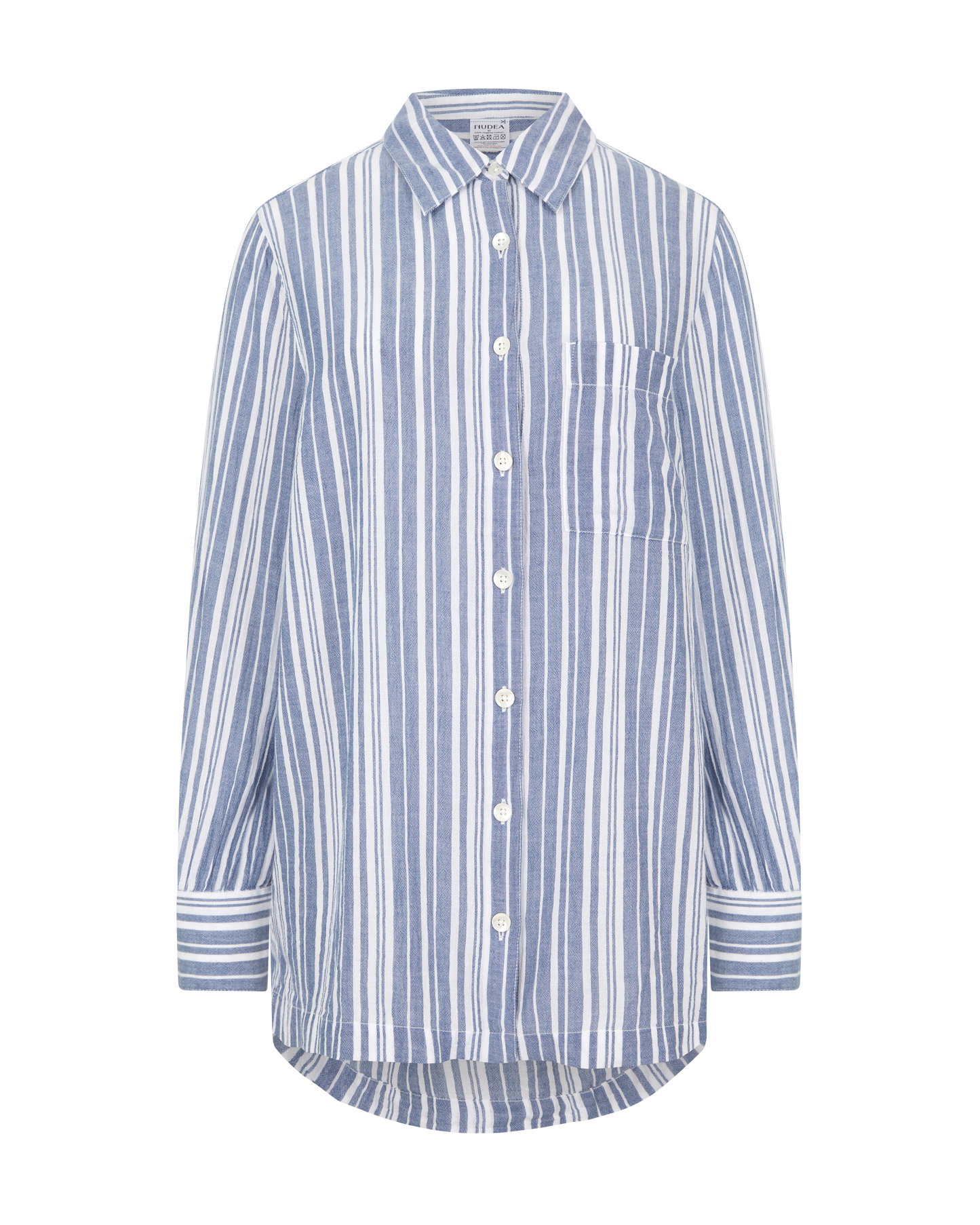 The Midi Shirt - French Navy Stripe Nudea
