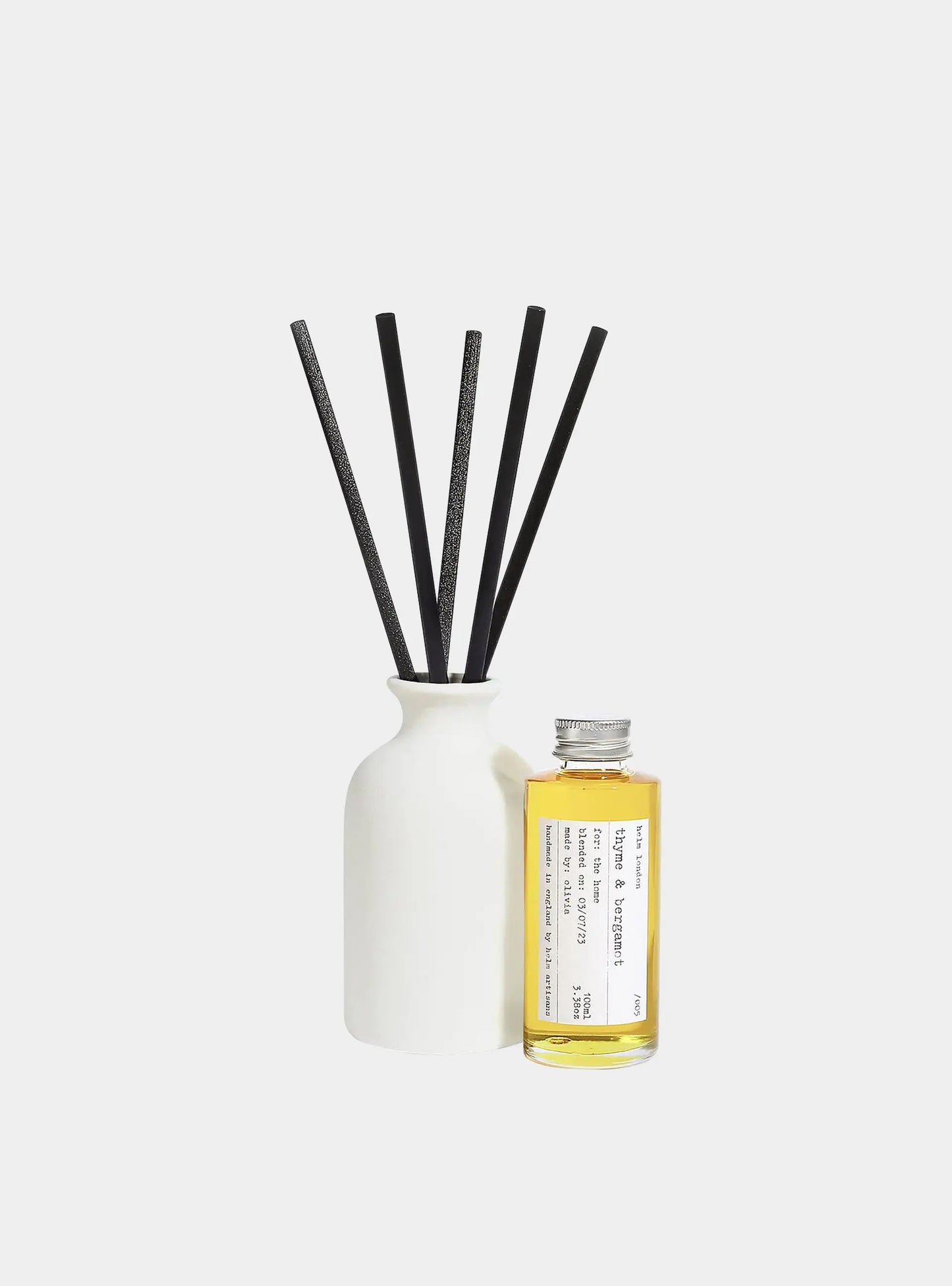 Thyme & Bergamot Ceramic Reed Diffuser - 100ml Helm London