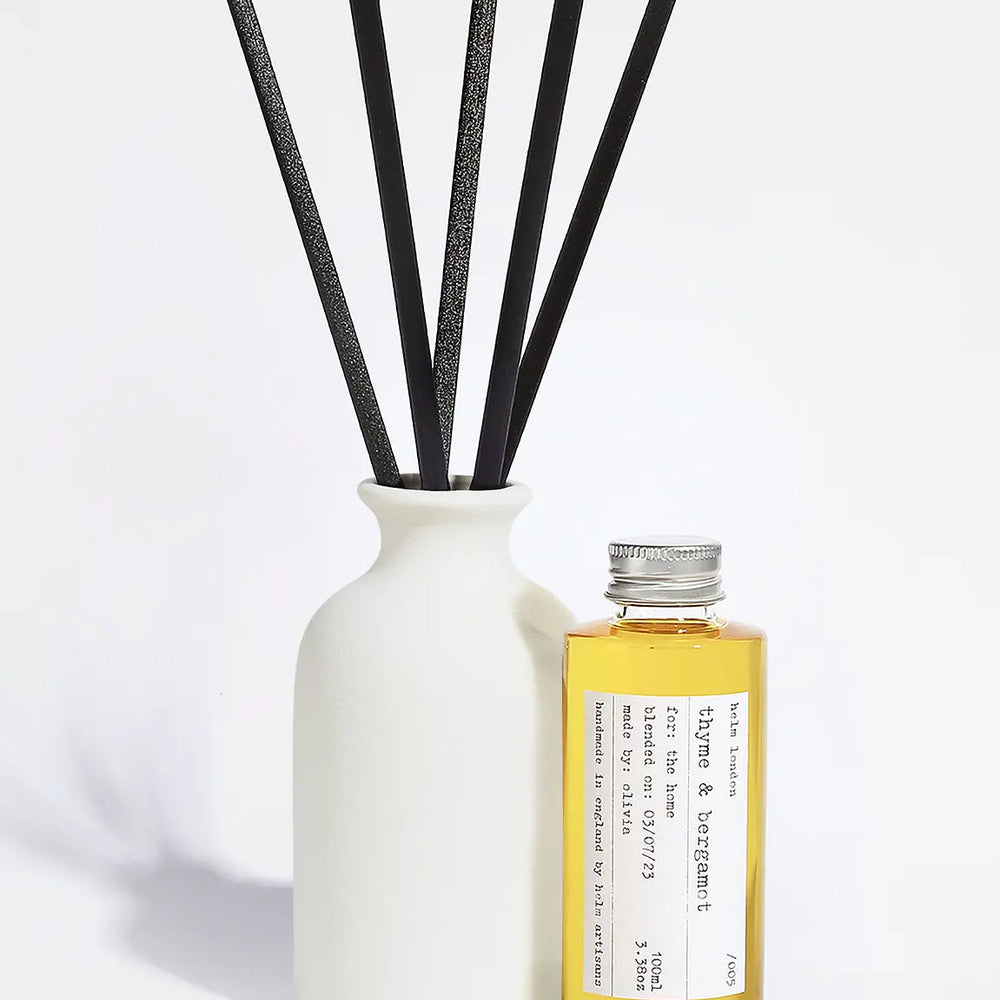 Thyme & Bergamot Ceramic Reed Diffuser - 100ml Helm London