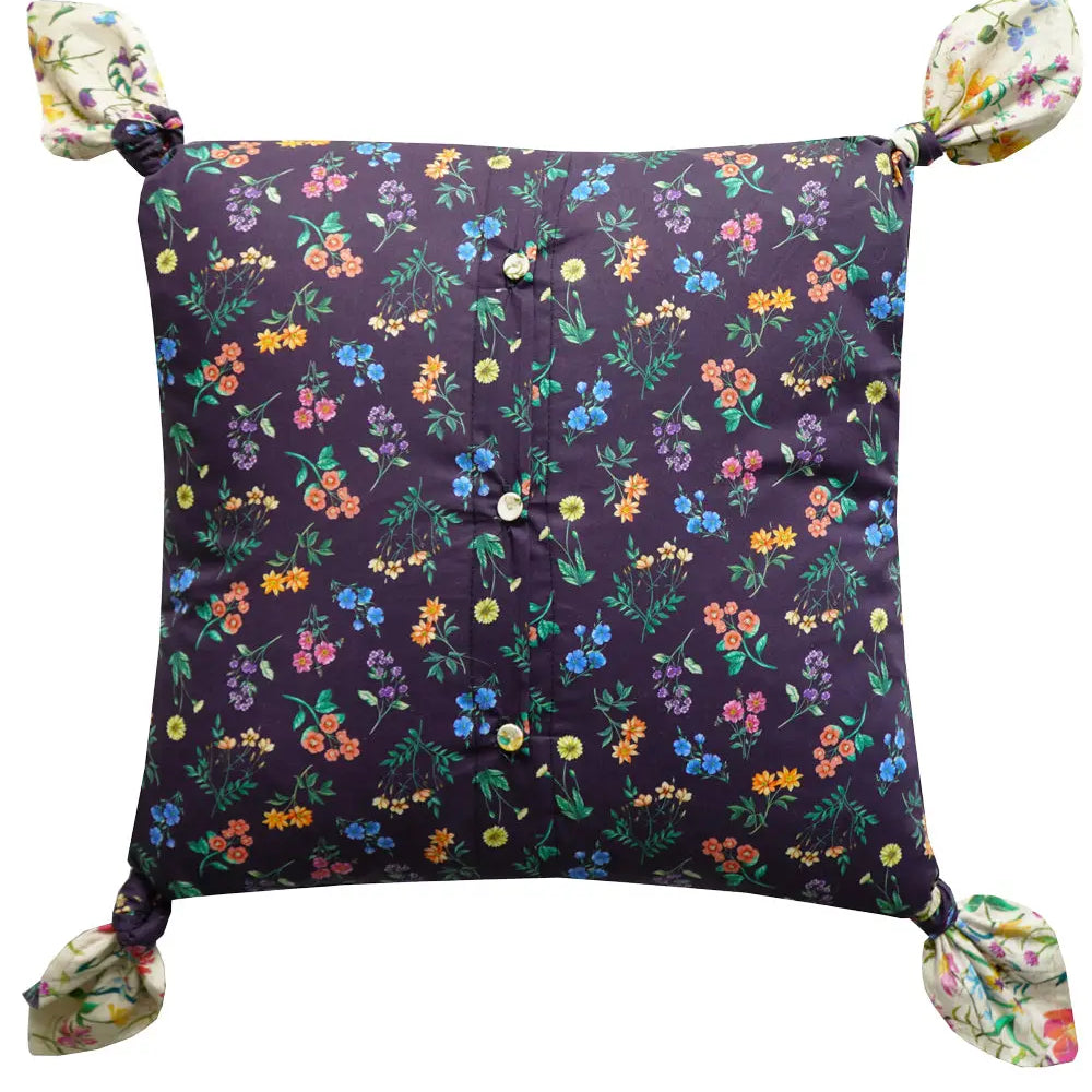 Tie Corner Cushion Made With Liberty Fabric LINEN GARDEN & ANNIE Coco & Wolf