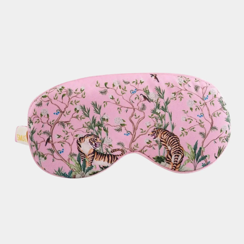 Tiger Cloud Padded Satin Sleep Mask SMUG