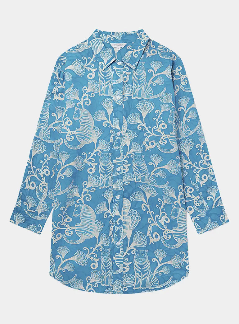 Tiger & Florals Organic Cotton Nightshirt