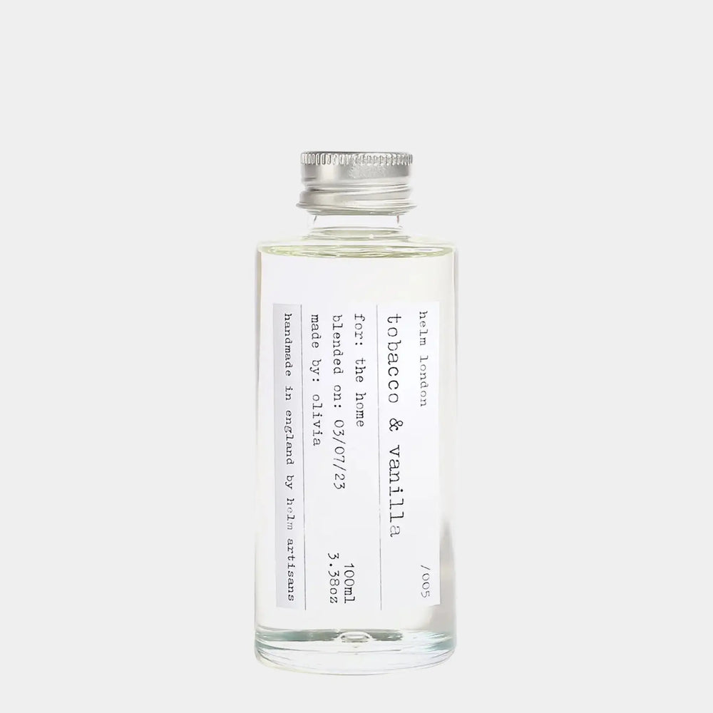 Tobacco & Vanilla Reed Diffuser - 100ml Refill Helm London