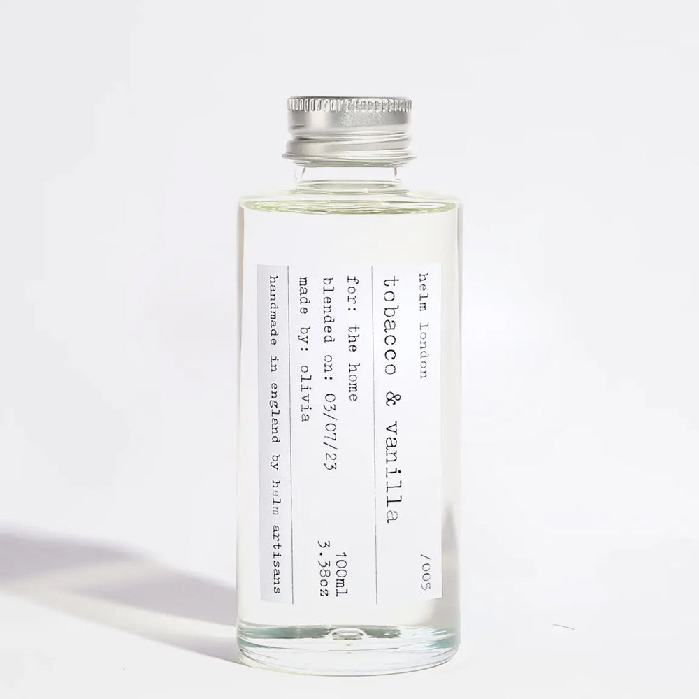 Tobacco & Vanilla Reed Diffuser - 100ml Refill Helm London
