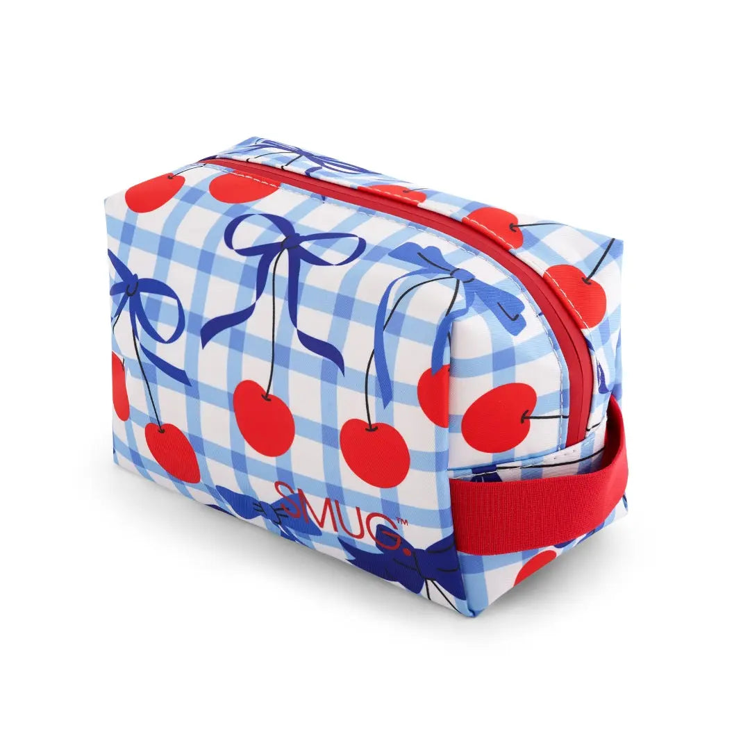 Toiletry Bag - Blue Cherries Print SMUG