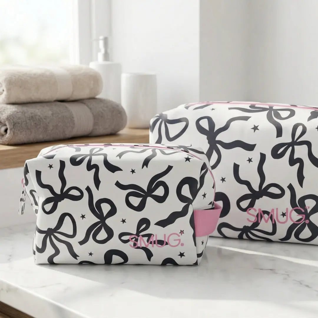 Toiletry Bag - Bows Print SMUG