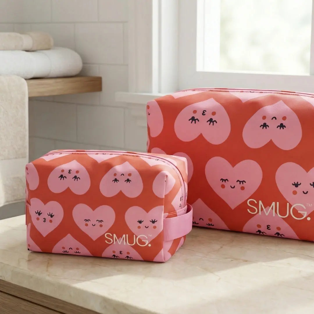 Toiletry Bag - Hearts Print SMUG