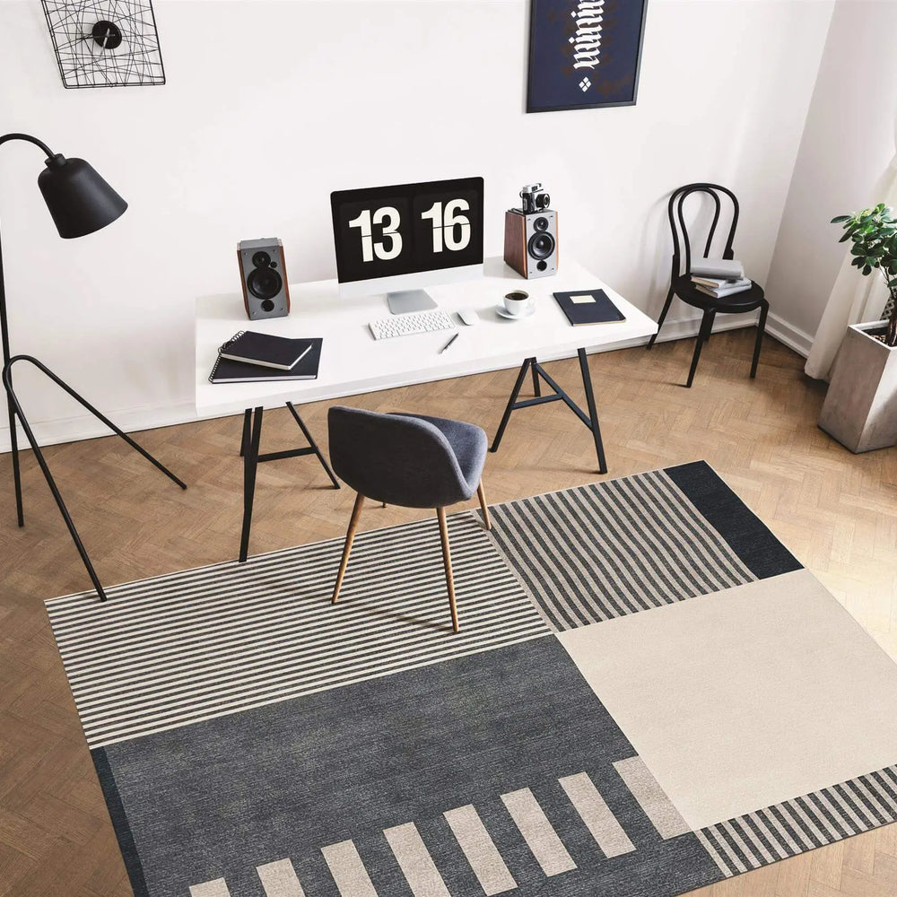 Tokyo Geo Blocks Blue Rug The Rugs