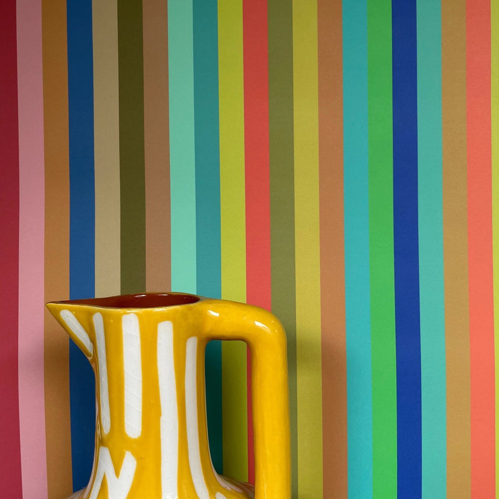 Tonal Stripe Wallpaper - Pool Sharon Jane