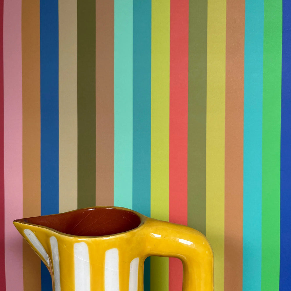Tonal Stripe Wallpaper - Pool Sharon Jane