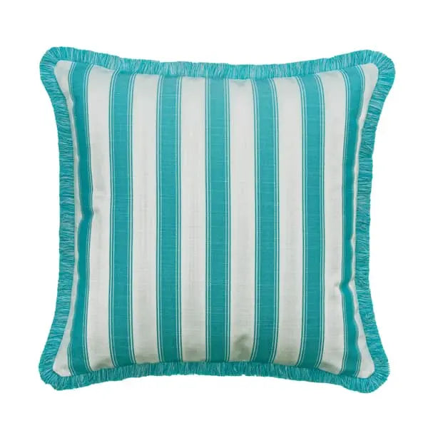 Tote Turquoise, Hollowfibre, Cushion Sophie Paterson Stripe Andrew Martin