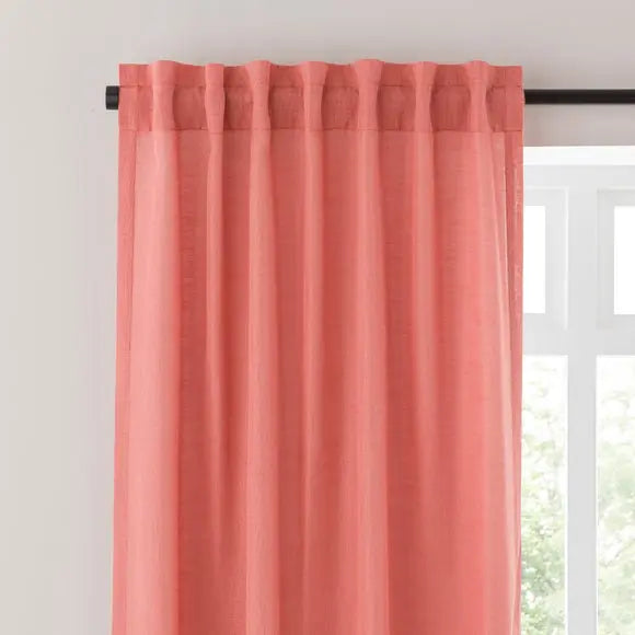 Touch of Linen Unlined Tab Top Curtains Dunelm