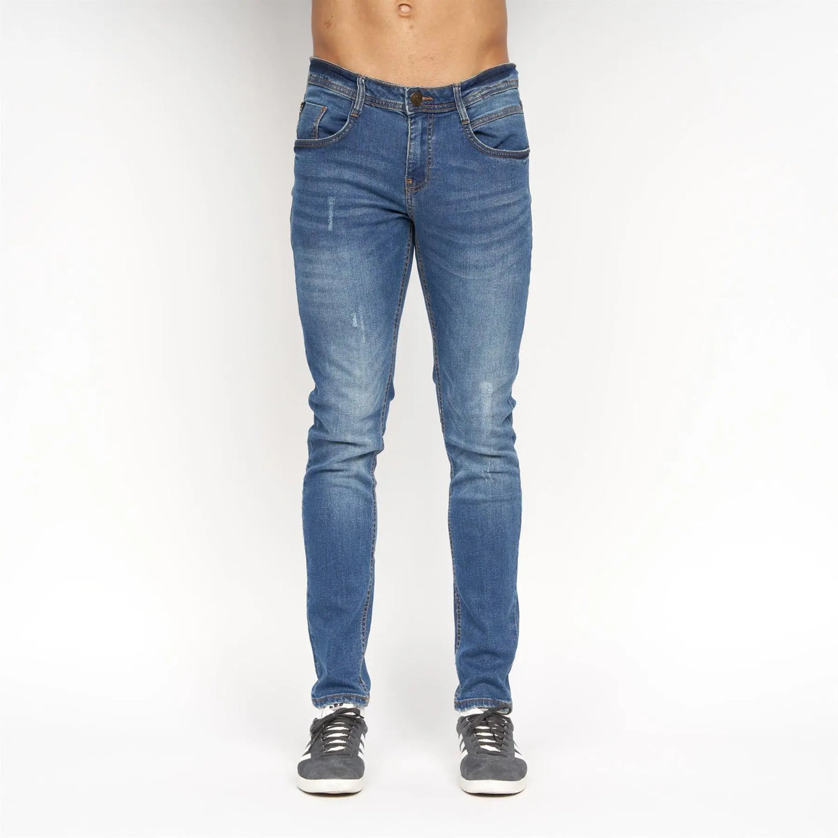 Tranfold Slim Fit Jeans Stone Wash Duck and Cover