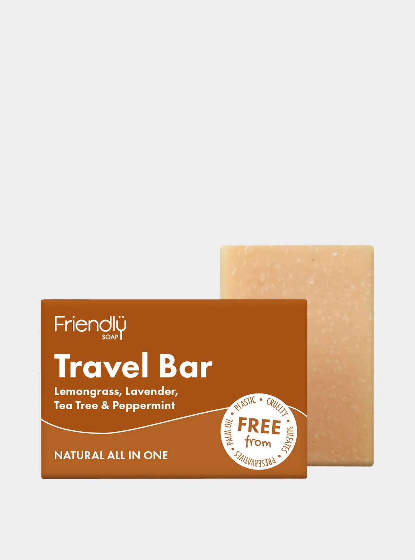 Travel Bar - Lemongrass, Lavender, Tea Tree & Peppermint Friendly Soap
