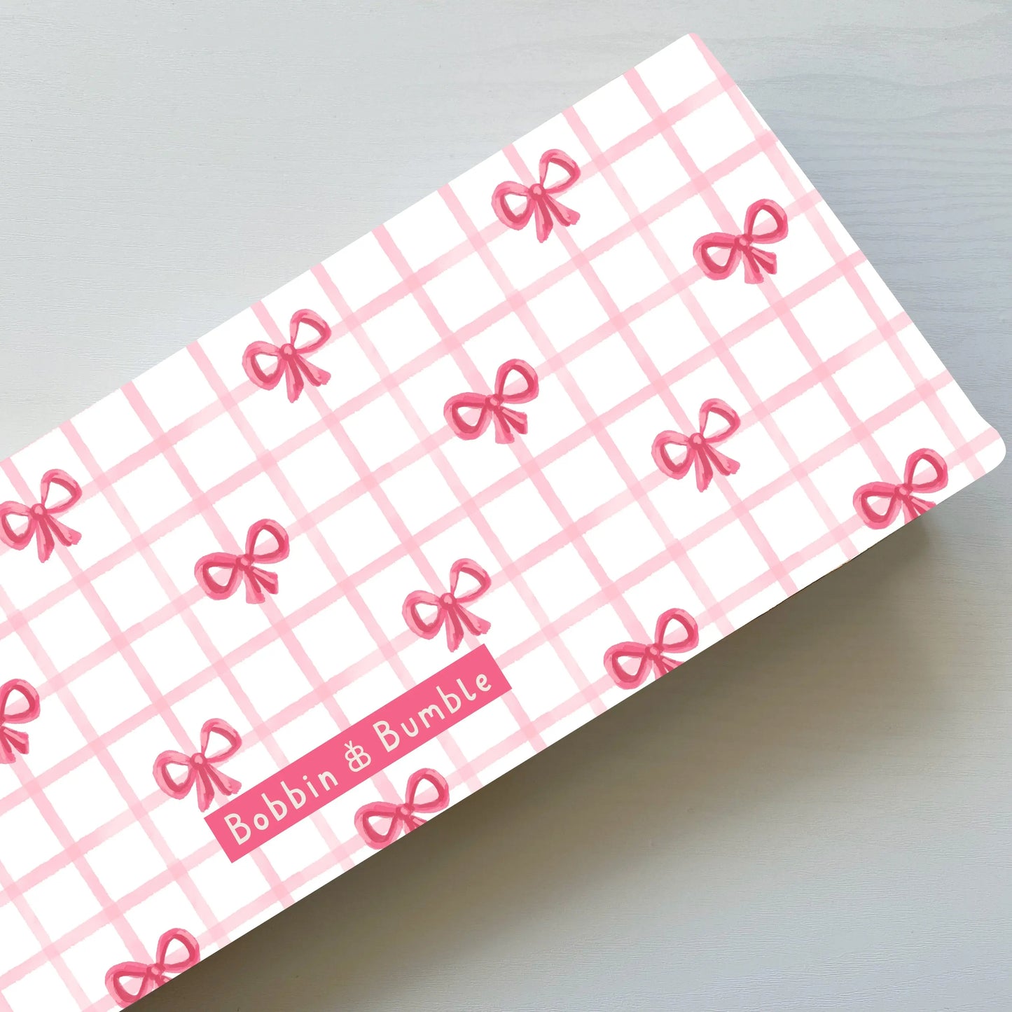 Travel Changing Mat - Pink Bows Bobbin and Bumble