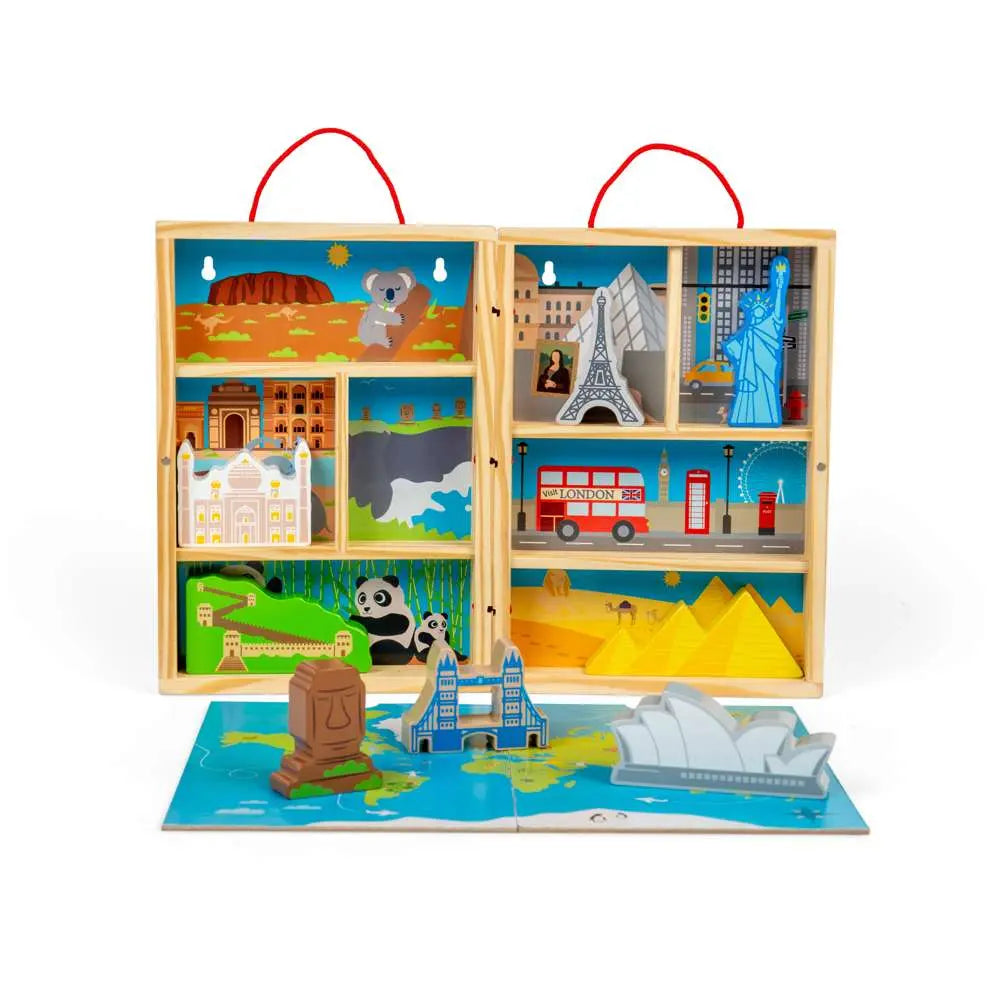 Travel Play Box - Wooden Toy Toby Tiger