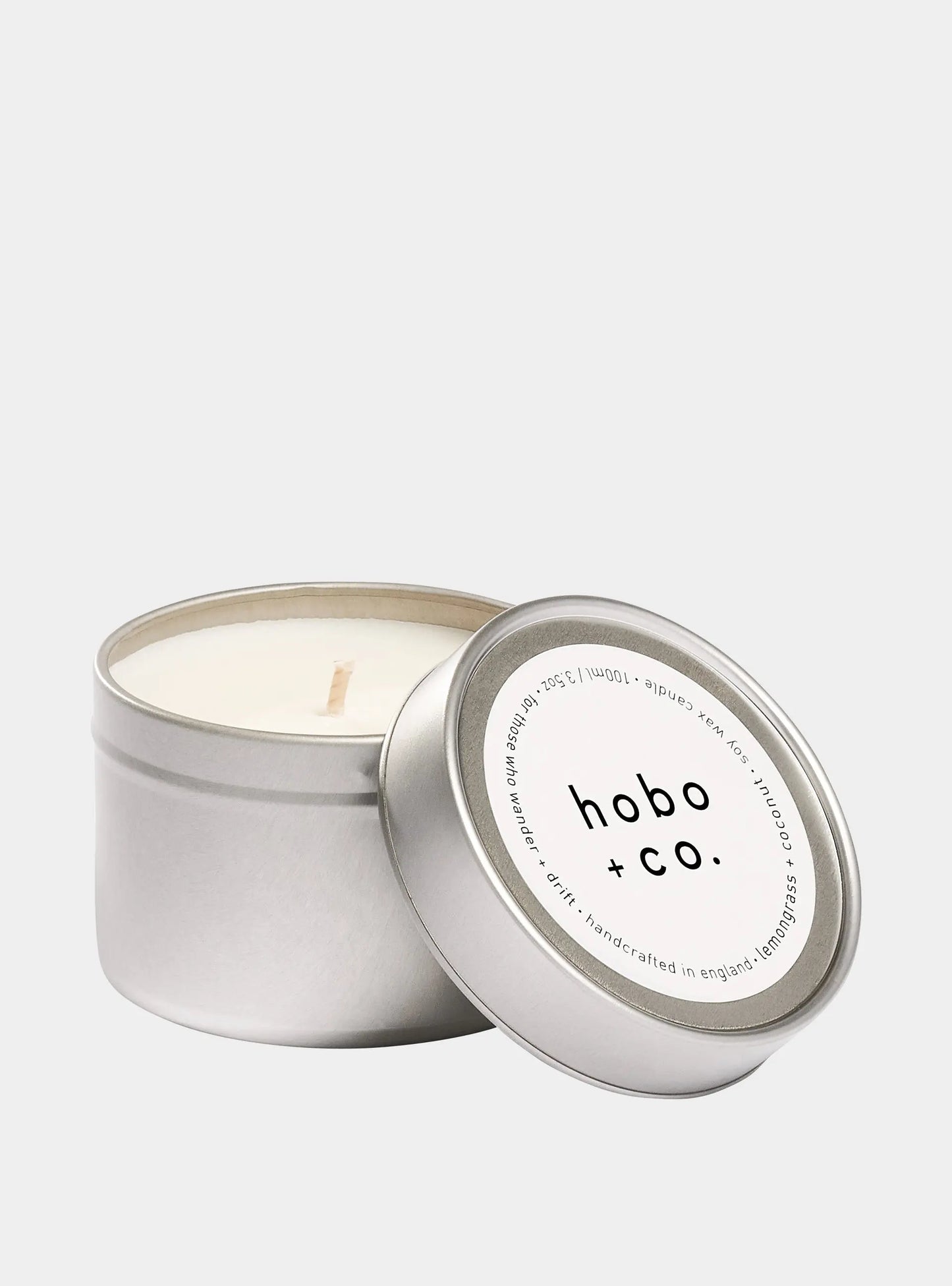 Travel Size Lemongrass and Coconut Candle hobo + co.