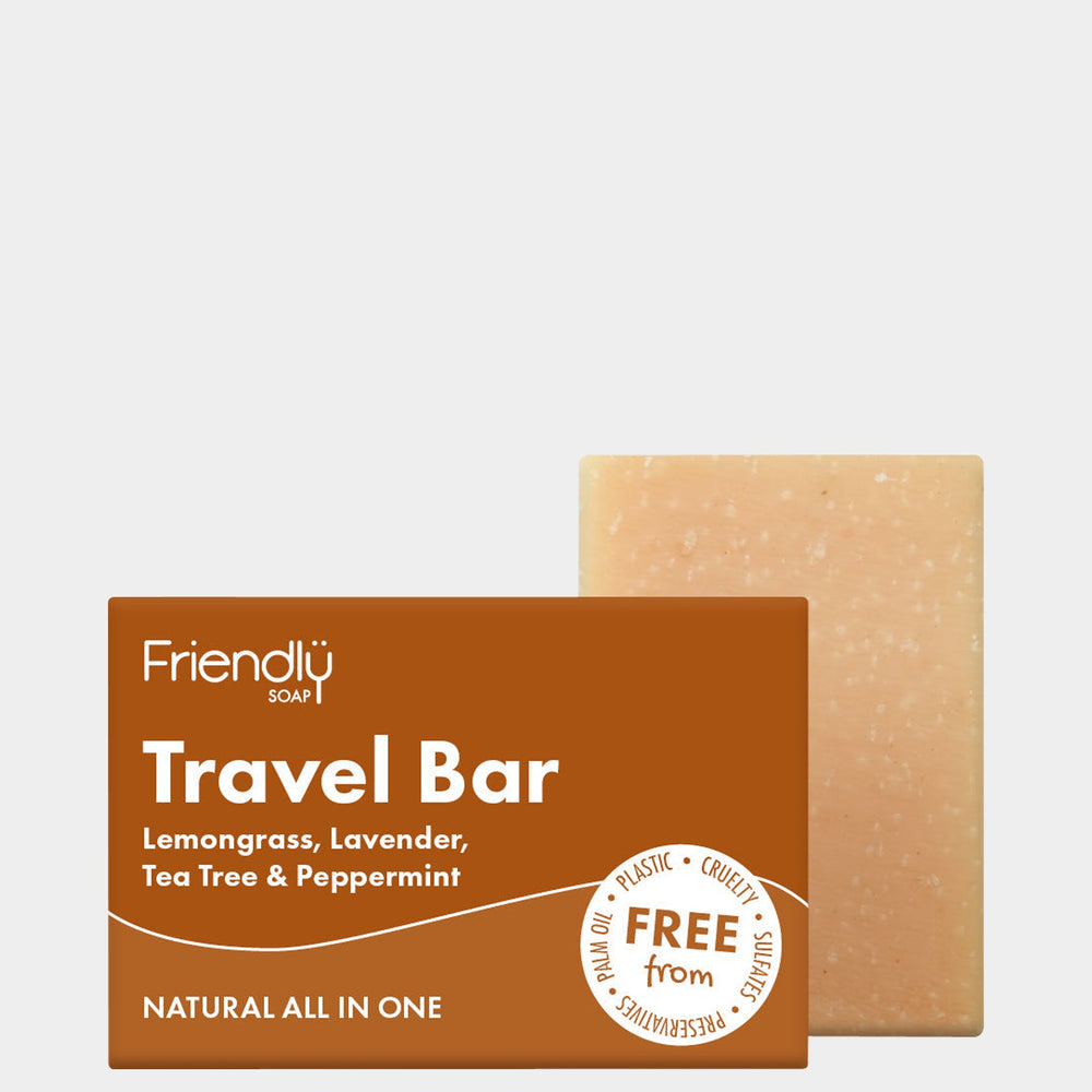 Travel Bar - Lemongrass, Lavender, Tea Tree & Peppermint Friendly Soap