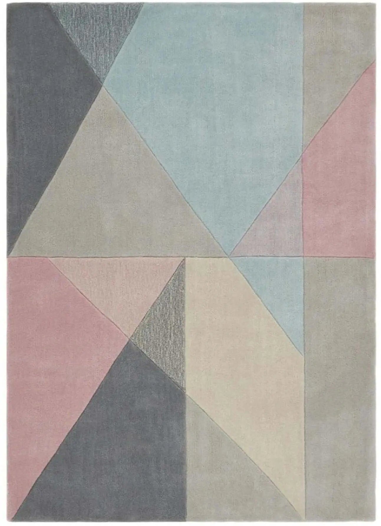 Trio Multi Pastel Geometric Rug The Rugs