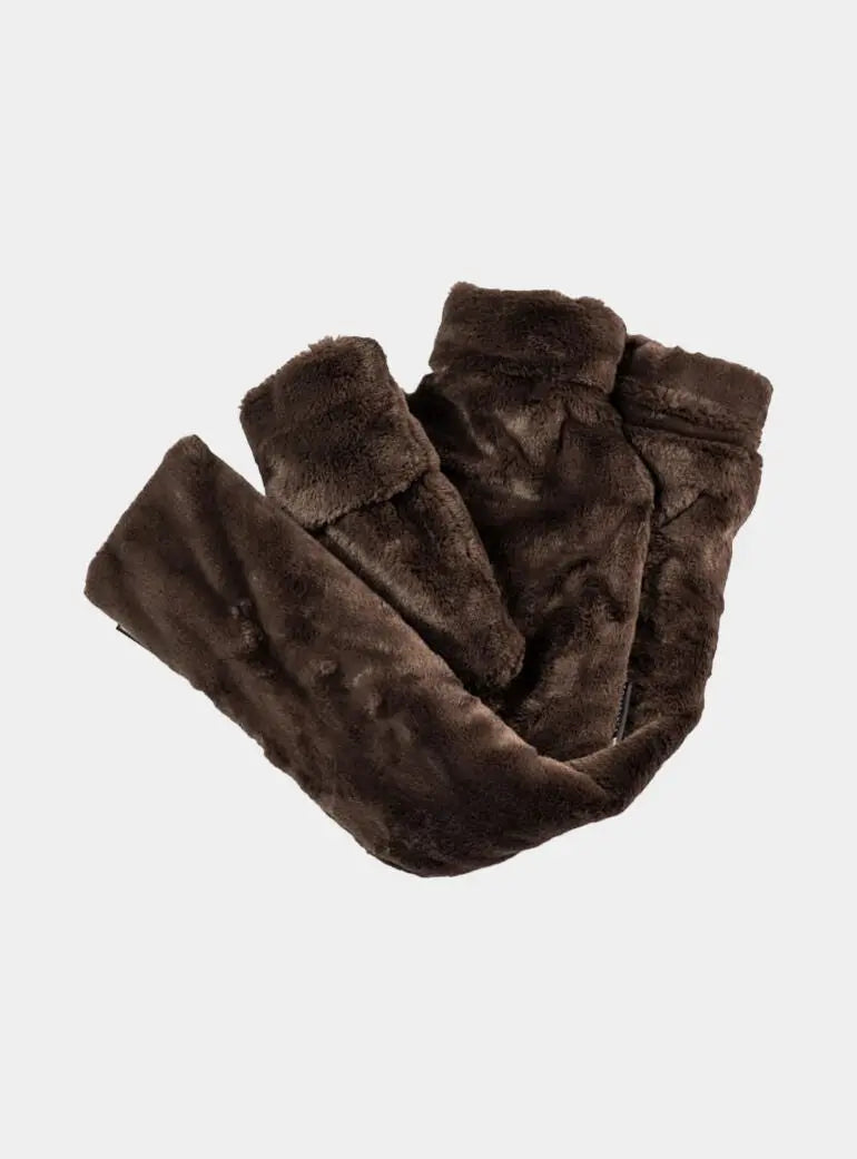 Triple Chocolate Faux Fur Hot Water Bottle Gift Set CosyPanda