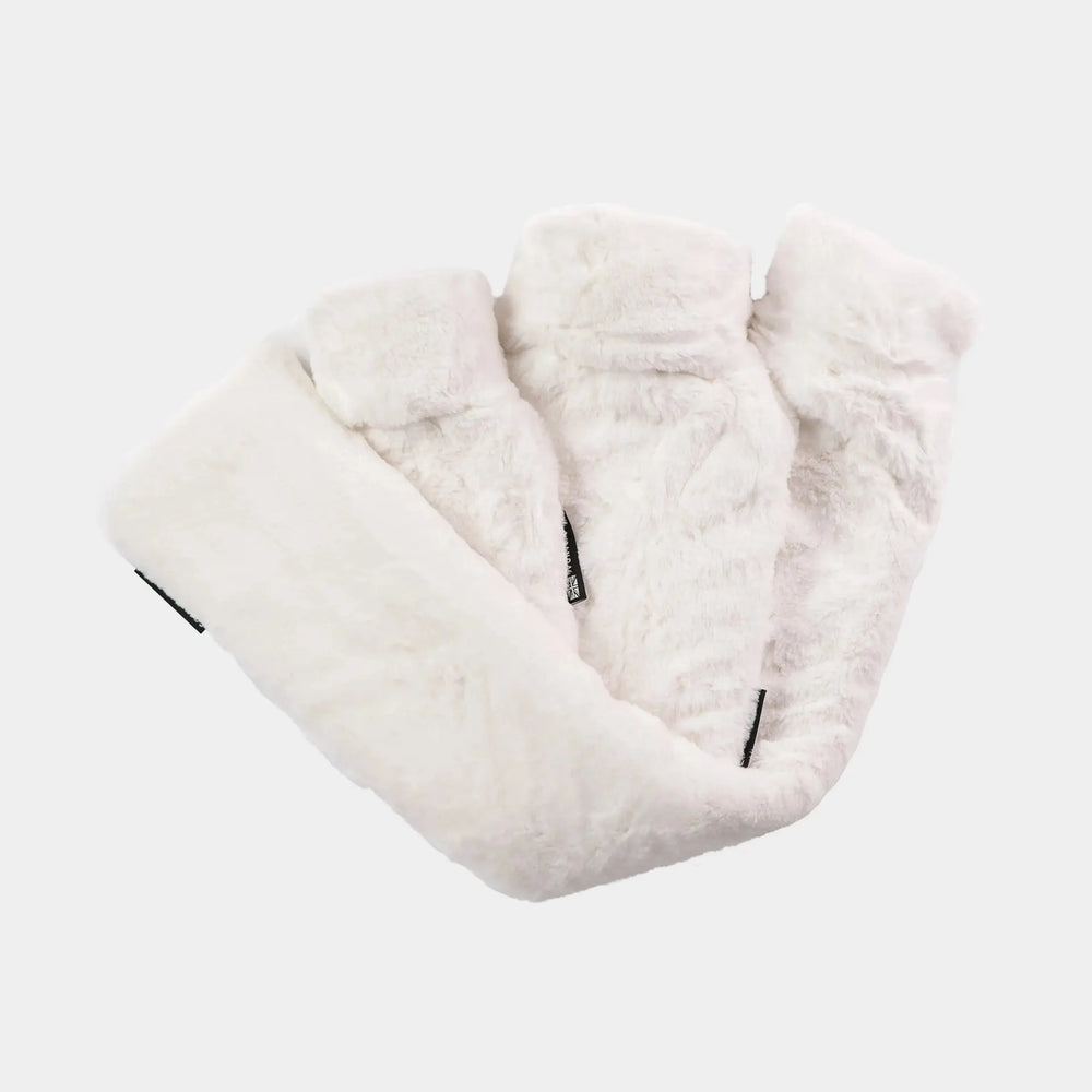 Triple White Faux Fur Hot Water Bottle Set CosyPanda