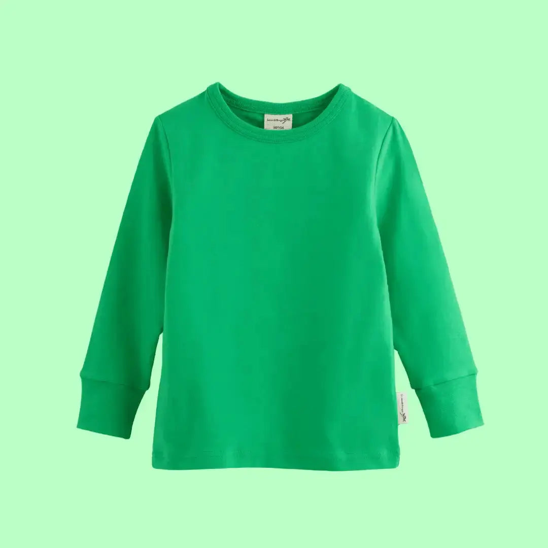 Tropical Green Kids Organic Long Sleeve Top ScandiBugs
